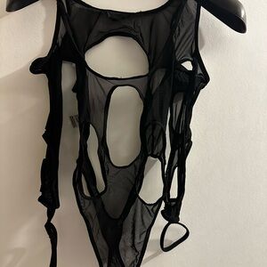 LEAK NYC Black Sheer Bodysuit